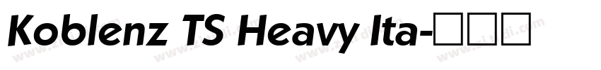 Koblenz TS Heavy Ita字体转换